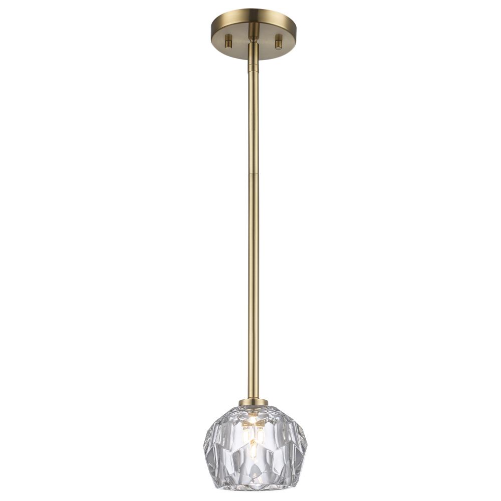 1LT PENDANT-CRYSTAL SHADE-AG